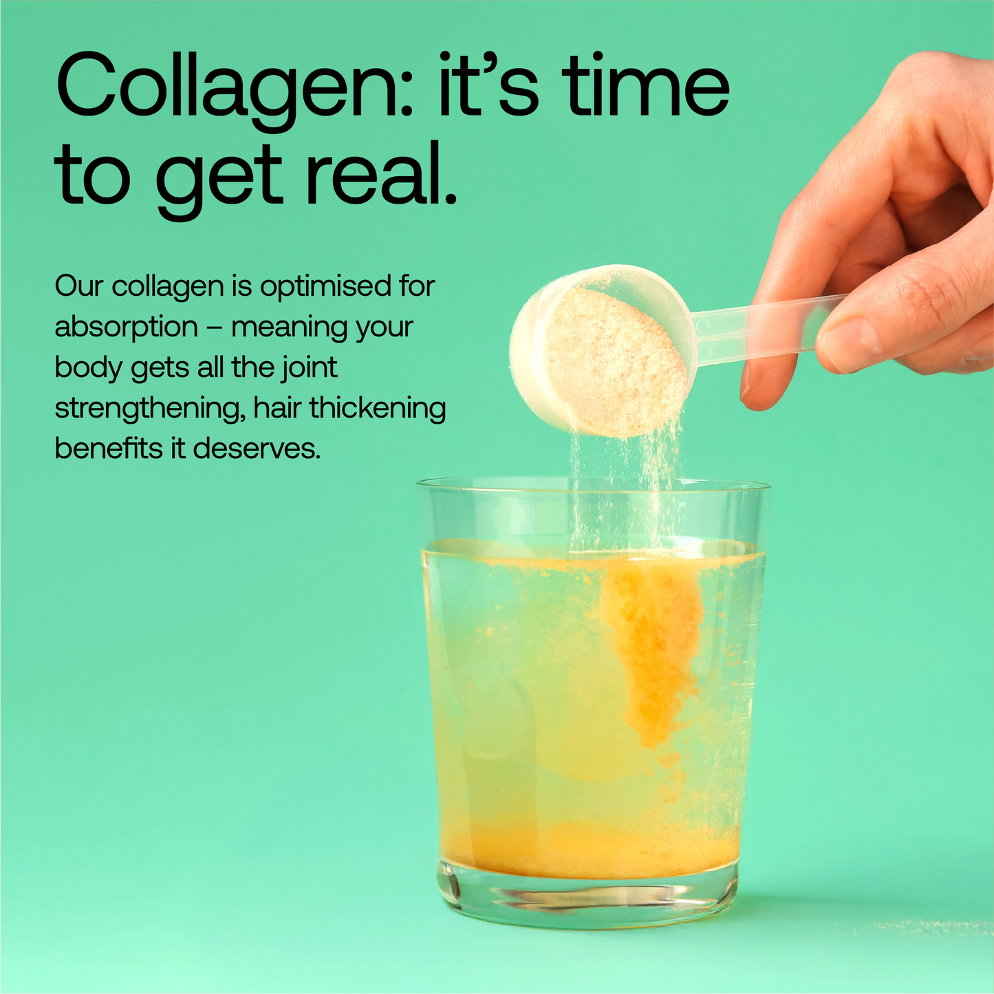 Collagen powder dissolution