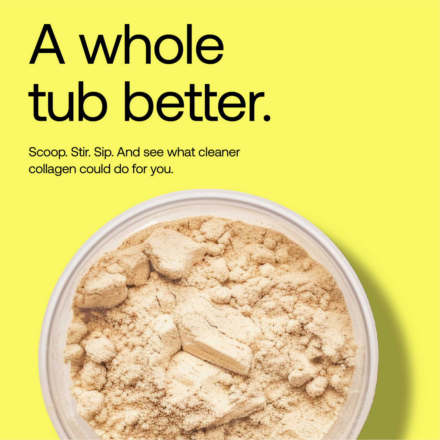 Clean collagen peptides powder