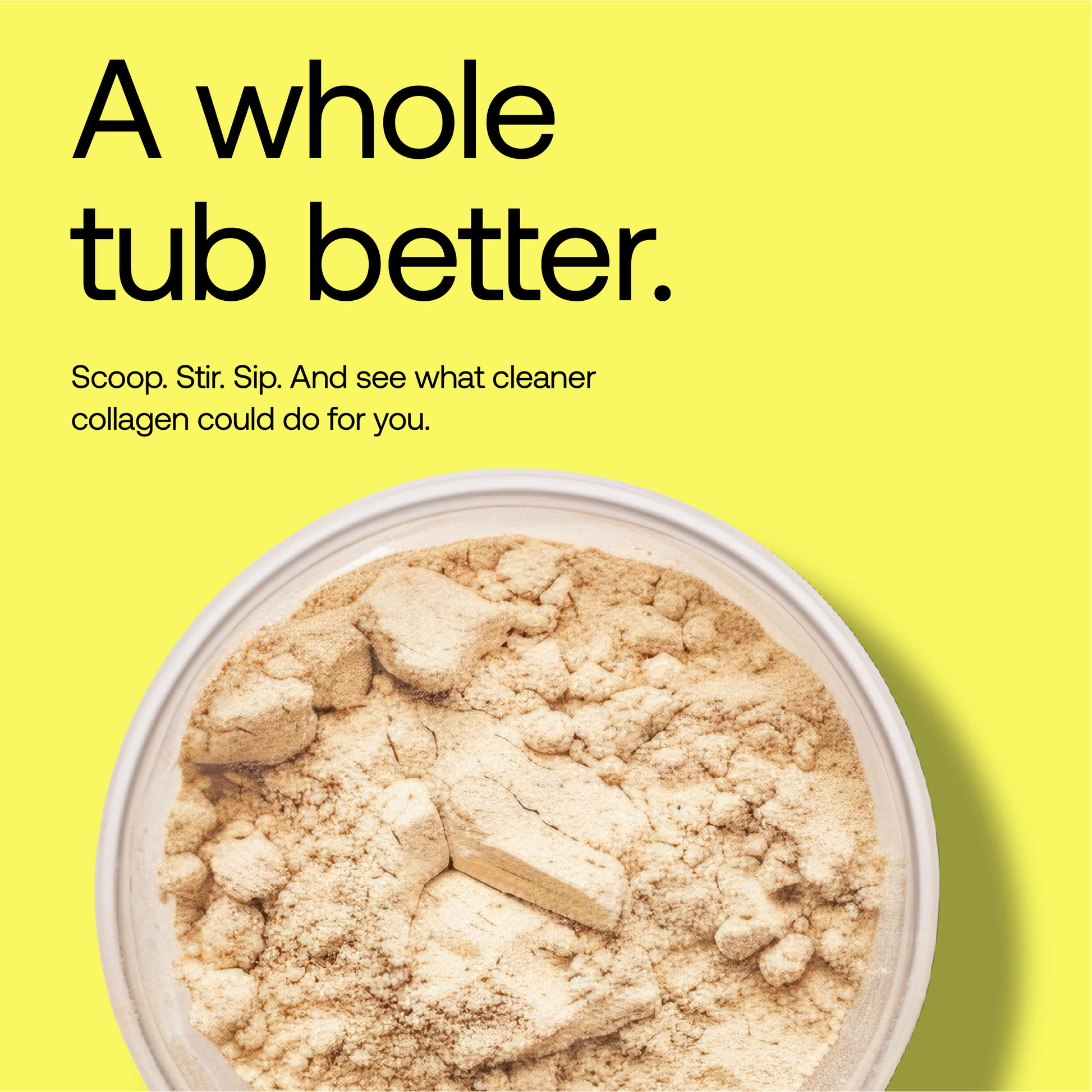 Clean collagen peptides powder